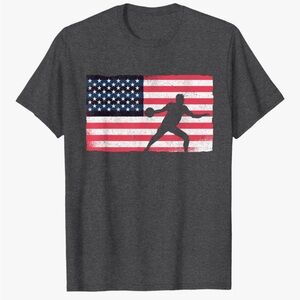 Men’s Discus Thrower American Flag Tee, NEW
